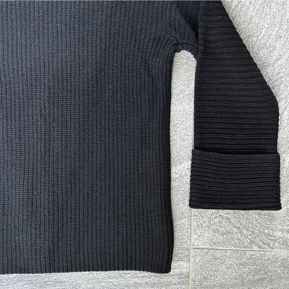 NWT Athleta Azalea Merino Wool Cashmere Oversized Sweater in Black XXS - Picture 13 of 16